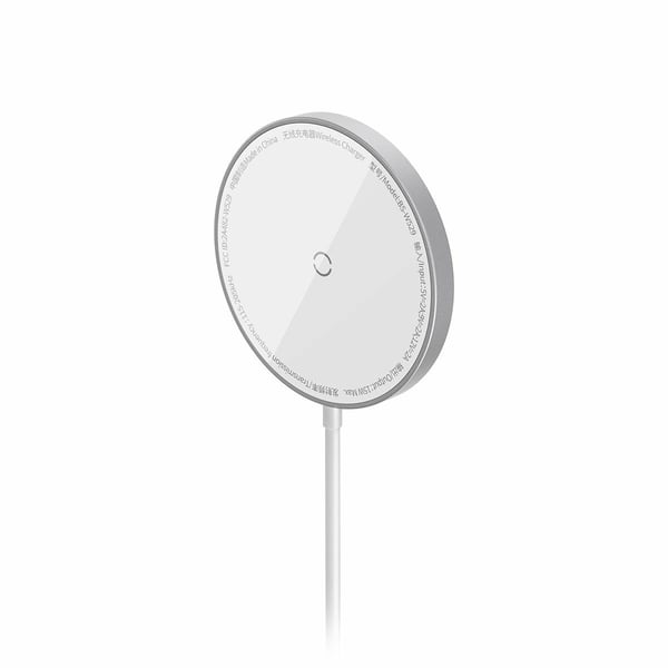 Baseus Simple Mini3 - Trådløs ladepute - magnetisk - 15 watt - Fast Charge - sølv
