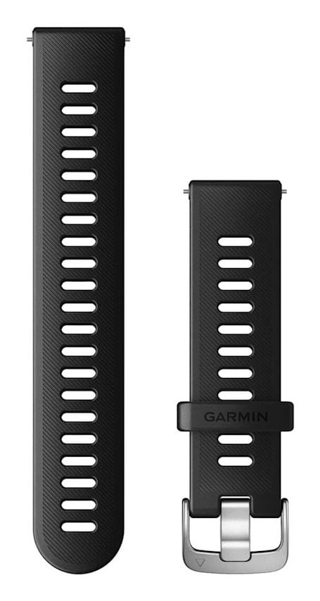 Garmin 010-11251-9P pikakiinnitteinen ranneke 20 mm Forerunner 55:lle, musta