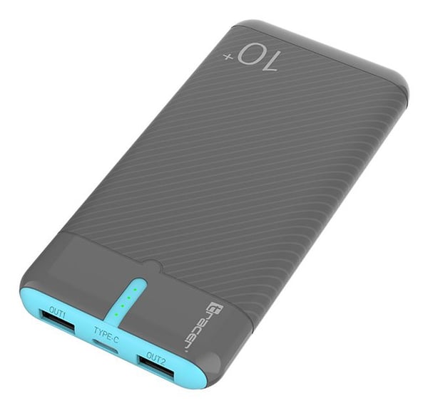 Tracer EnerGo - Powerbank - 10000 mAh - 37 Wh - 3 lähtöliitäntää (2 x USB, USB-C) - valkoinen, musta