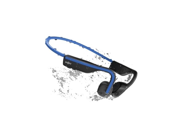 AfterShokz OpenMove - Hodetelefoner med mikrofon - åpent øre - bak-nakken-montering - Bluetooth - trådløs - blå