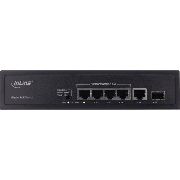 InLine 32305R, Uhåndtert, Gigabit Ethernet (10/100/1000), Strøm over Ethernet (PoE)