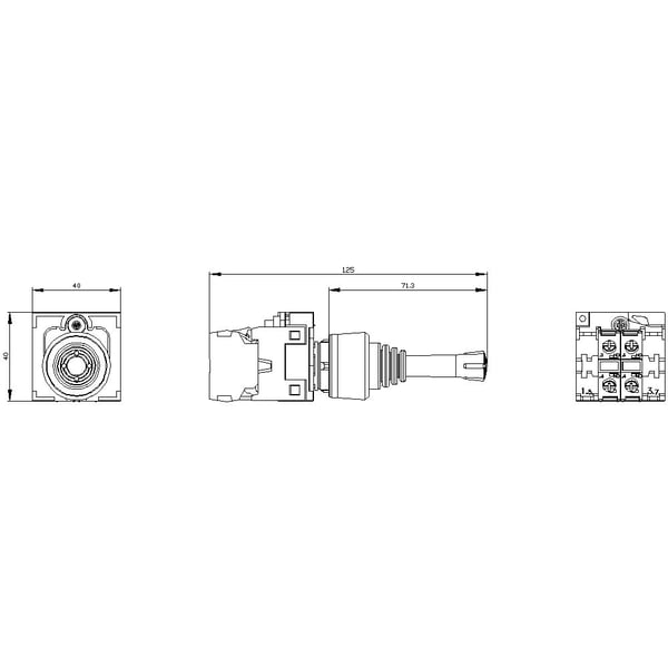 Siemens 3SU1150-7AD88-1NA0 Koordinaattikosketin 500 V IP65, IP67 1 kpl