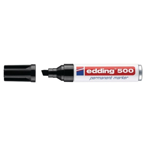 Edding 500, Svart, Svart, Vit, 2 mm, 7 mm