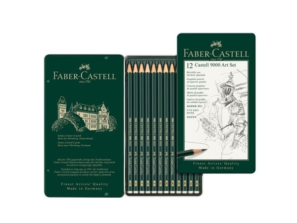 Faber-Castell CASTELL 9000 - Blyant - assortert (en pakke 12)