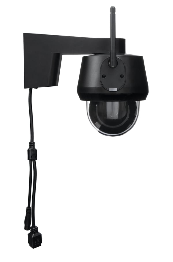 ABUS PPIC52520B, IP-turvakamera, Ulkona, Langallinen & langaton, Seinä, musta, Kupoli