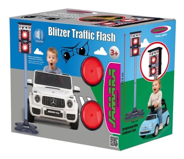 Jamara Traffic Flash, Leke trafikklys, 3 år, Gir fra seg lyd, Sort, Rød