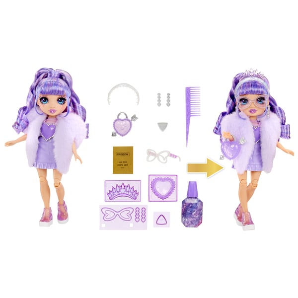 Rainbow High Creative Crystals Fashion Doll- Violet, Modedocka, Flicka, 8 År, 280 mm, Multifärg