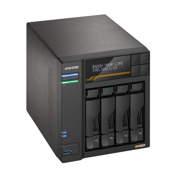 Asustor LOCKERSTOR 4 Gen3, NAS, Skrivbord, AMD Ryzen, V3C14, 16 GB, DDR5