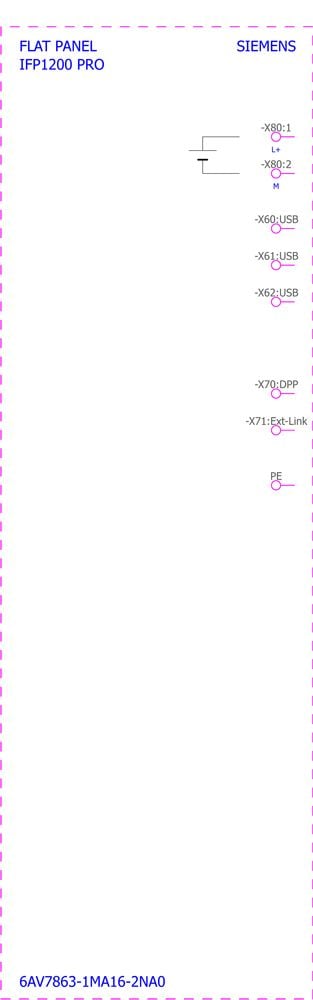 Siemens 6AV7863-1MA16-2NA0 6AV78631MA162NA0 SPS-manöverpanel, 800 × 1280 pixlar, 225 mm, 5,78 kg, 465 mm, 304 mm, 197 mm