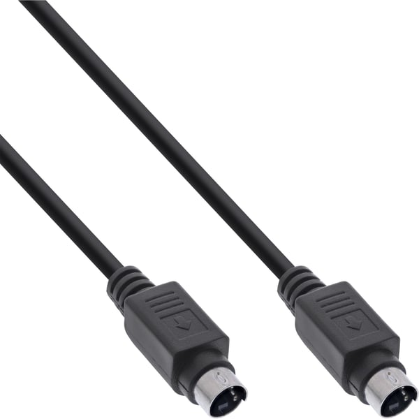 InLine 89950, 2 m, S-Video (4-pin), S-Video (4-pin), Gull, Svart, Hankjønn/hankjønn