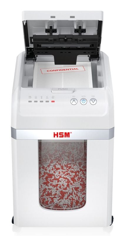 HSM Autofeed X300, Silpuksi leikkaava, 23 cm, 12 mm, 30 L, 375 arkkia, 52 dB