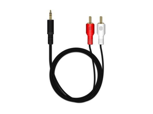 MediaRange MRCS164, 2 x RCA, Hankjønn, 3.5mm, Hankjønn, 1 m, Sort