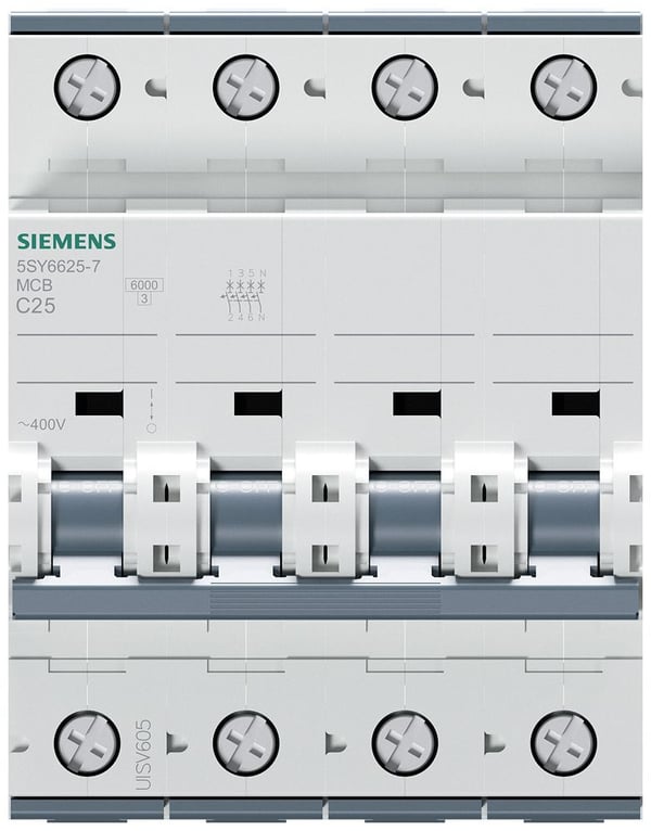 Siemens 5SY66257 5SY6625-7 Ledningssikkerikkerhedsafbryder 25 A 230 V, 400 V