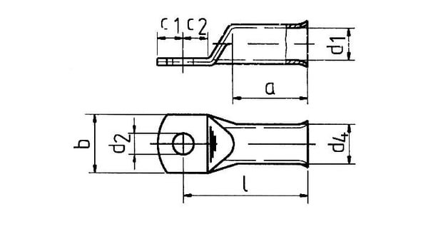 Klauke 712F16 Rørkabelsko 180 ° M16 240 mm² 1 kpl