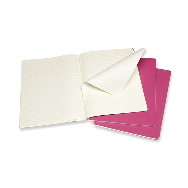 Moleskine Cahier, Monokromatiskt, Rosa, 120 ark, 70 g/m ^, Linjerat papper, Inbunden