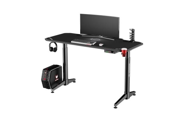 Ultradesk UDESKLVAWT, Suora, Vapaamuoto, Pelaaminen, Valkoinen, 720 - 1240 mm, 1400 mm