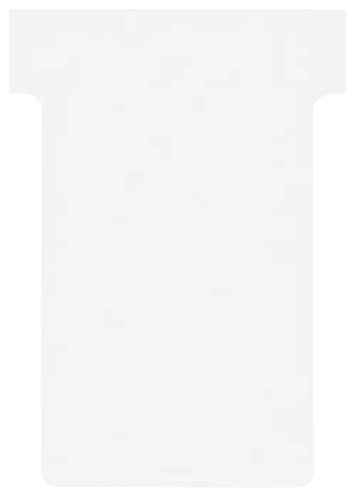 Nobo T-Card-planleggingskort - størrelse 2, Hvit, 100 stykker