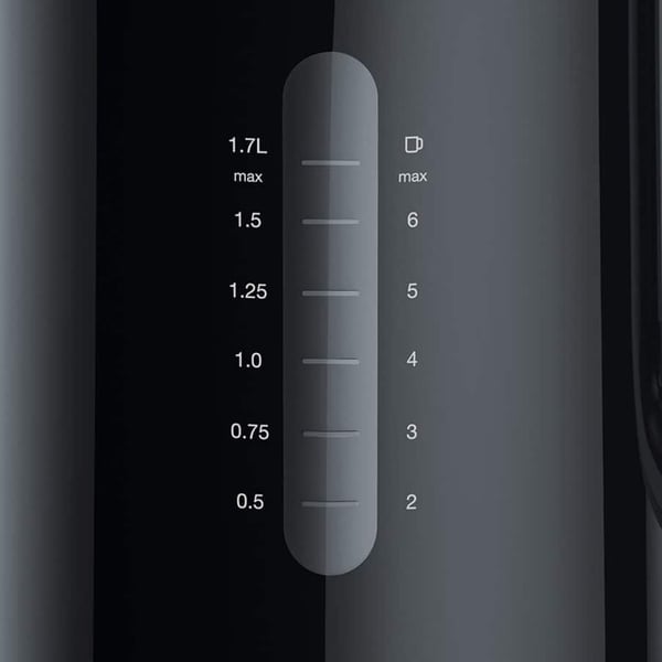 Braun WK 1100 BK, 1,7 l, 2200 W, Svart, Plast, Vannivåindikator