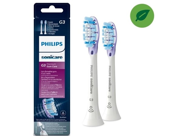Philips Sonicare G3 Premium Gum Care HX9052 - Extra tandborsthuvud - till tandborste - vit (paket om 2)