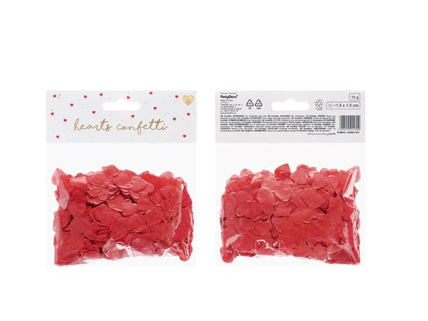 PartyDeco KONS27-007, Röd, 1 färger, Hjärta, papper, 15 g, 1 styck