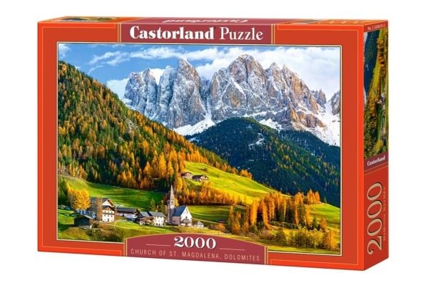 Castorland Church of St. Magdalena, Dolomites 2000 pcs, 2000 stykker, Landskap, 9 år