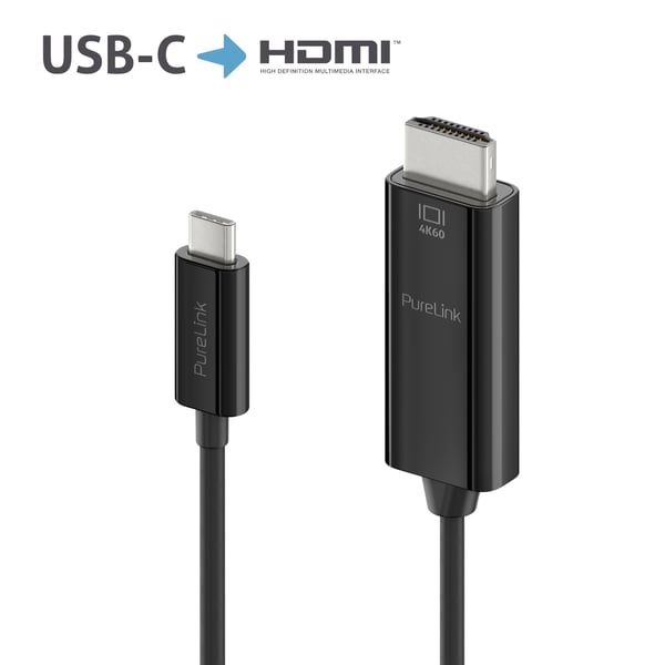 PureLink IS2201-010, 1 m, USB Type-C, HDMI, Hankjønn, Hankjønn, Rett