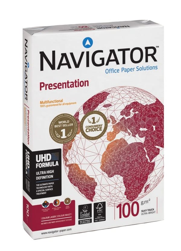 Multifunksjonspapir Navigator Presentation, A4, 100 g, pakke a 500 ark