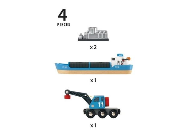 BRIO 33534 Freight Ship and Crane