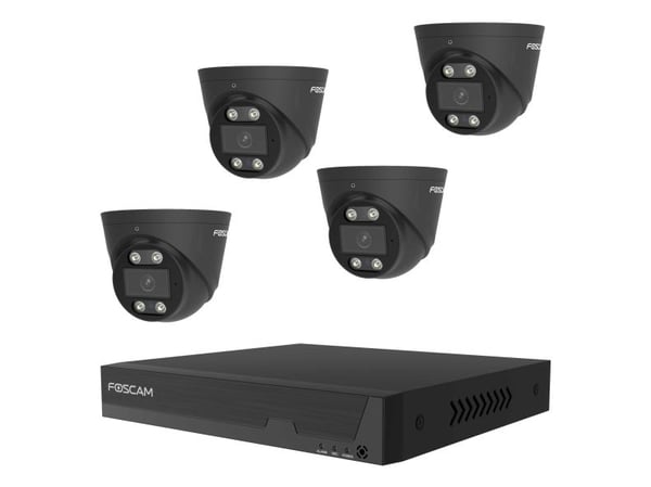 Foscam FN9108E-T4-2T BLACK, Koblet med ledninger (ikke trådløs), Kuppel, RJ-45, Utendørs, 4500 K, 256 GB Foscam FN9108E-T4-2T BLACK, Koblet med ledninger (ikke trådløs), Kuppel, RJ-45, Utendørs, 4500 K, 256 GB