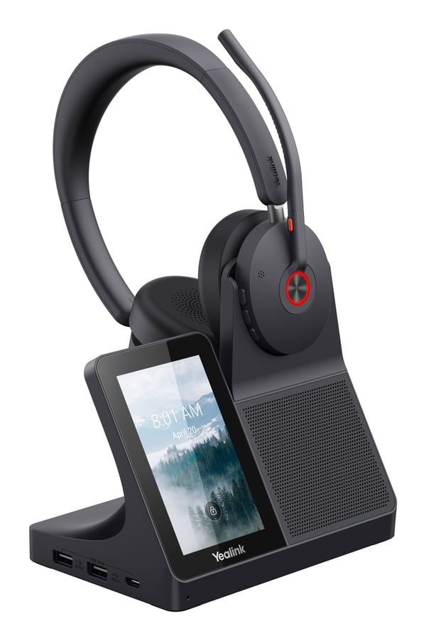 Yealink WH68 Workstation - Hodesett - on-ear - DECT / Bluetooth - trådløs - aktiv støydemping - UC-sertifisert
