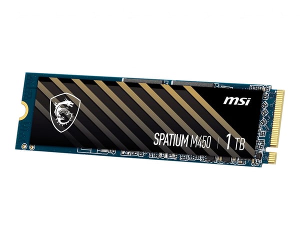 MSI SPATIUM M450 - SSD - 1 TB - intern - M.2 2280 - PCIe 4.0 x4 (NVMe)