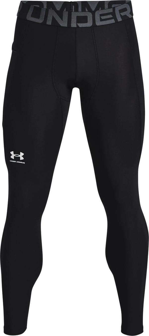 Under Armour HeatGear, Åtsittande leggings, Hankoppling, Svart, Vuxen, Monokromatiskt, S