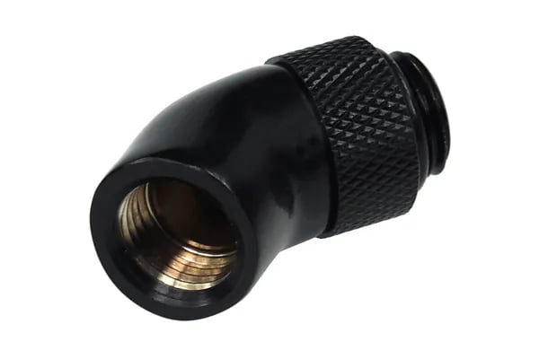 Alphacool - Forbindelsesadapter for væskekjølesystem - mørkesvart - 2.4 cm
