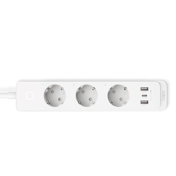 TP-Link Tapo P300 Wi-Fi-älyjatkojohto, 3 pistorasiaa, Type F, 1,5 m, valkoinen