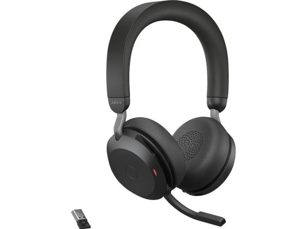 Jabra Evolve2 75 - Hodesett - on-ear - Bluetooth - trådløs - aktiv støydemping - USB-A - lydisolerende - svart - Optimert for UC