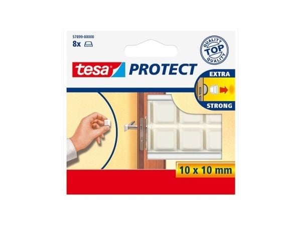 TESA 57899, Valkoinen, Yksivärinen, 10 mm, 10 mm, 8 kpl, Laatikko