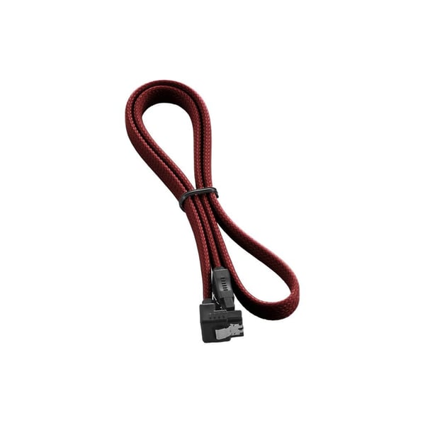 CableMod ModMesh - SATA-kabel - Serial ATA 150/300/600 - SATA (hona) högervinklad till SATA (hona) - 60 cm - blodröd