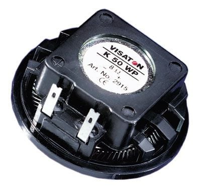 Visaton VS-K50WP, 1.0 kanaler, 2 W, 180 – 17000 Hz, 8 O, Svart