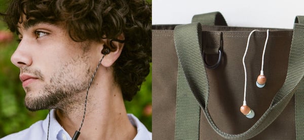House of Marley Smile Jamaica - Ørepropper med mikrofon - i øret - kablet - lydisolerende - messing