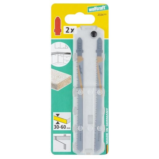 wolfcraft GmbH 2324000, Kuviosahanterä, Laminoitu paneeli, Runsashiilinen teräs (HCS), Ruostumaton teräs, 10,5 cm, 2 mm