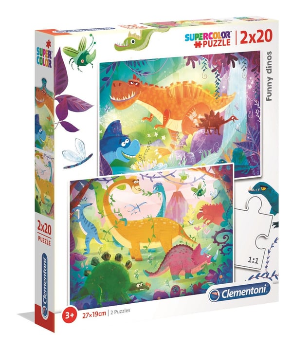 Clementoni 2X20Pcs Funny Dinos Puzzle 24755 X6