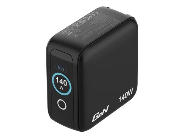 Verbatim 30240 Mini GaN-lader 140W 4-ports med display, svart