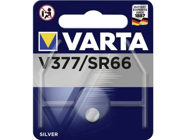 Varta -V377, Engangsbatteri, SR66, Silver-Oksid (S), 1,55 V, 1 stykker, 21 mAh