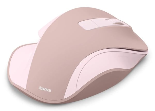 Hama WM-500, högerhand, Optisk, RF Trådlös, 1600 DPI, Rosa