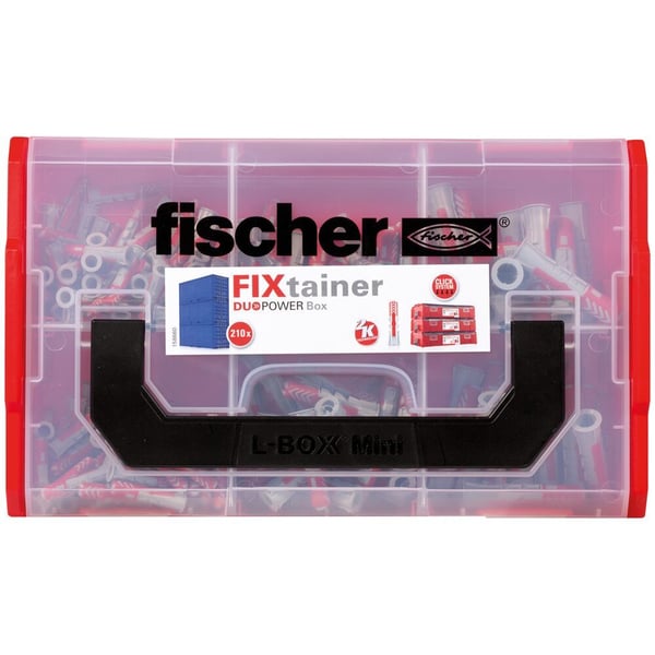 Fischer 536161, Veggplugg, Plast, Tyskland, 210 stykker, 120 x DuoPower 6 x 30, 60 x DuoPower 8 x 40, 30 x DuoPower 10 x 50