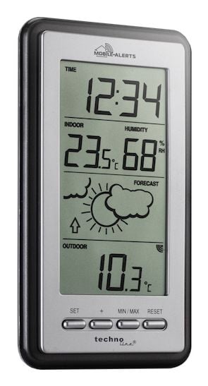 Technoline MA 10430, Svart, Grå, Inomhustermometer, Utomhustermometer, Inomhushygrometer, hygrometer, Termometer, 1 - 99%, -9,9 - 59,9 ° C, Batteri
