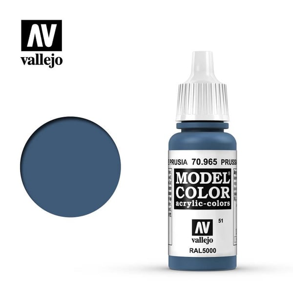 Vallejo 70.965, 17 ml, Blå, Matt, Flaska