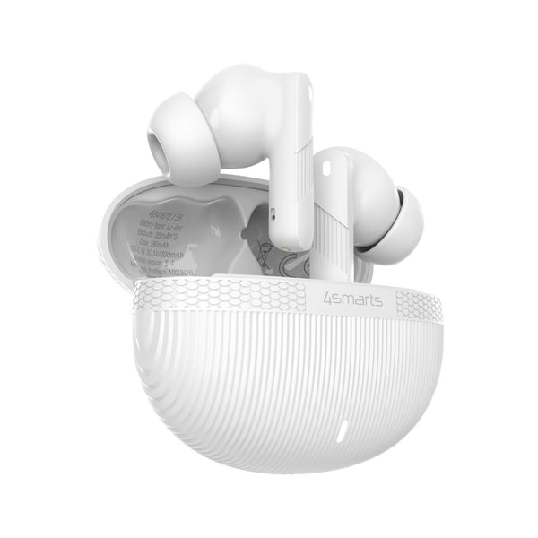 4smarts SkyBuds Pro ANC, True Wireless Stereo (TWS), samtal/musik/sport/vardag, 40 g, headset, vit