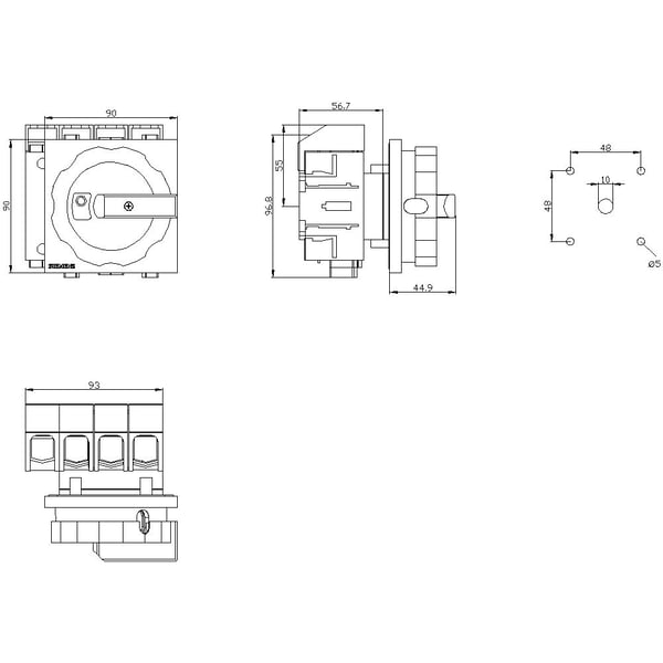 Lastfördelningskontakt Siemens 3LD52200TL13
