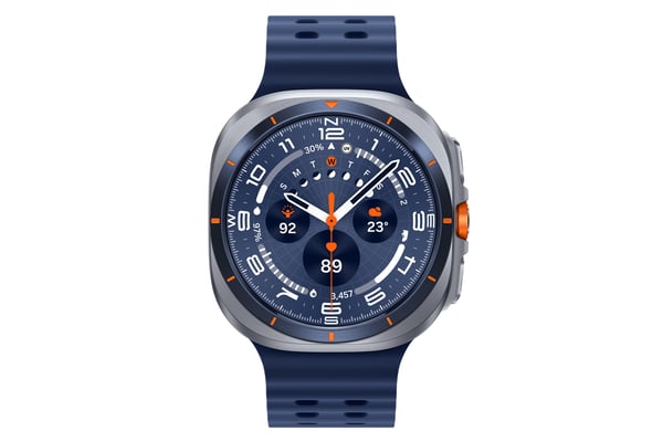 Samsung® | Galaxy Watch Ultra (2025) - Titanium Blue (Navy Blue strap)